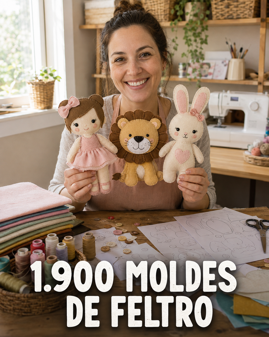 Kit com mais de 1.900 moldes de feltro